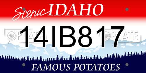 14IB817 Idaho License Plate