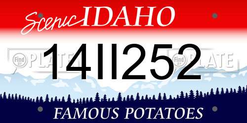 14II252 Idaho License Plate