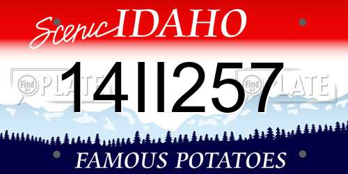 14II257 Idaho License Plate