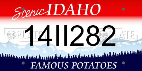 14II282 Idaho License Plate