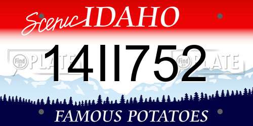 14II752 Idaho License Plate