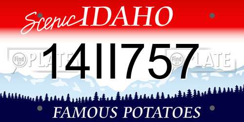 14II757 Idaho License Plate