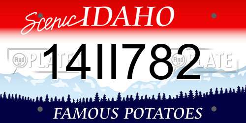 14II782 Idaho License Plate