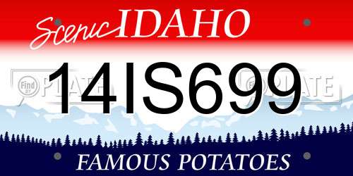 14IS699 Idaho License Plate