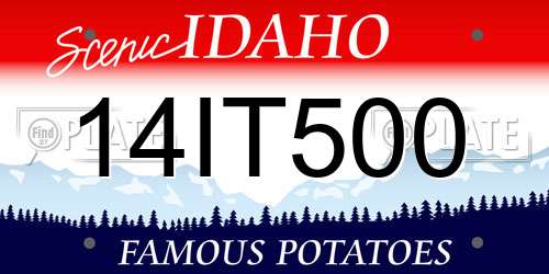 14IT500 Idaho License Plate