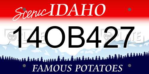 14OB427 Idaho License Plate