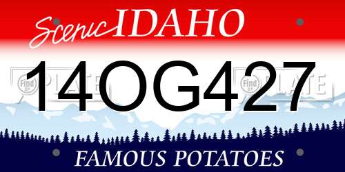 14OG427 Idaho License Plate