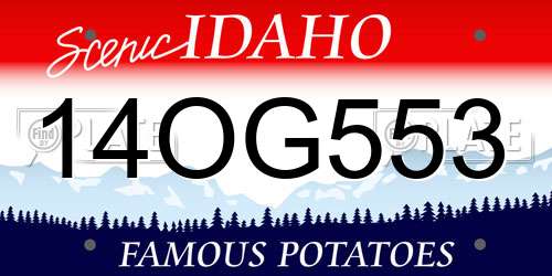 14OG553 Idaho License Plate