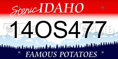 14OS477 Idaho License Plate