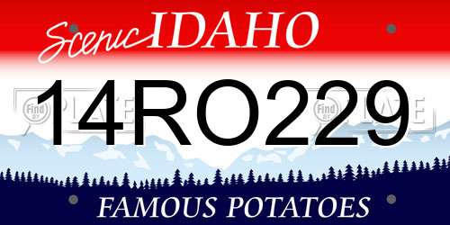 14RO229 Idaho License Plate