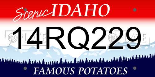 14RQ229 Idaho License Plate