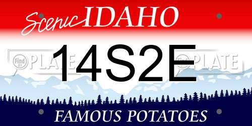 14S2E Idaho License Plate
