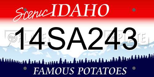 14SA243 Idaho License Plate