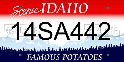 14SA442 Idaho License Plate