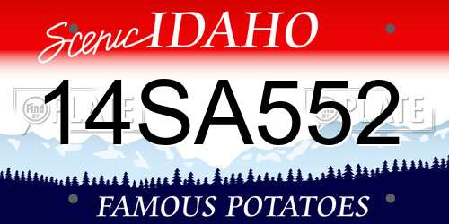 14SA552 Idaho License Plate