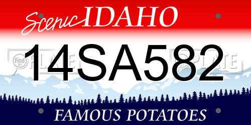 14SA582 Idaho License Plate