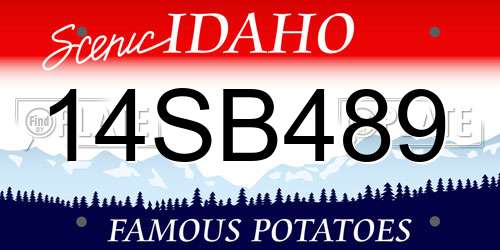 14SB489 Idaho License Plate