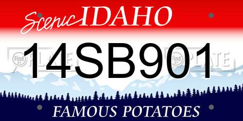 14SB901 Idaho License Plate