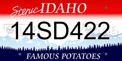 14SD422 Idaho License Plate