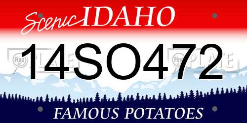 14SO472 Idaho License Plate