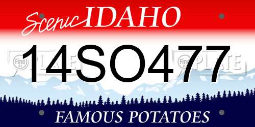 14SO477 Idaho License Plate