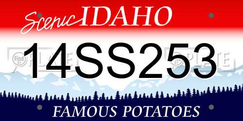 14SS253 Idaho License Plate
