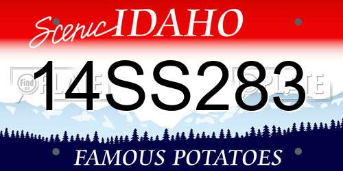 14SS283 Idaho License Plate