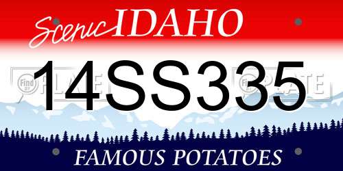 14SS335 Idaho License Plate