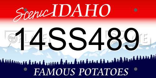 14SS489 Idaho License Plate