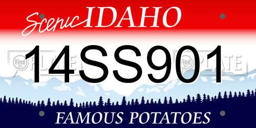 14SS901 Idaho License Plate