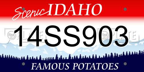14SS903 Idaho License Plate