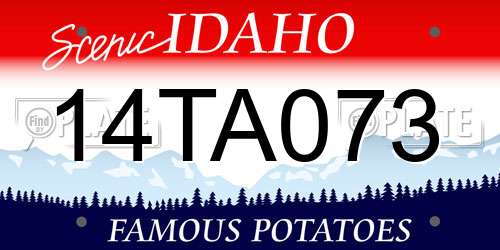14TA073 Idaho License Plate