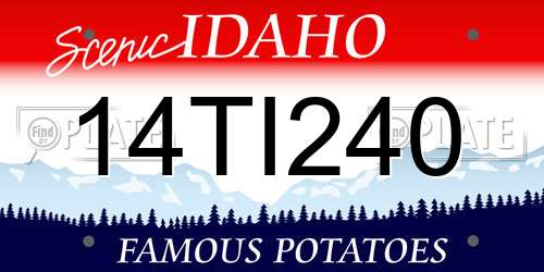 14TI240 Idaho License Plate