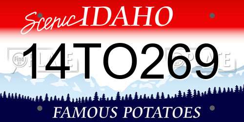 14TO269 Idaho License Plate