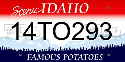 14TO293 Idaho License Plate