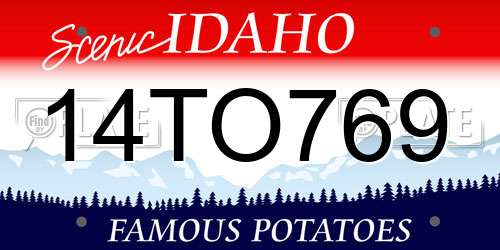 14TO769 Idaho License Plate