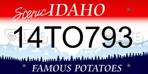 14TO793 Idaho License Plate
