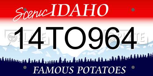 14TO964 Idaho License Plate