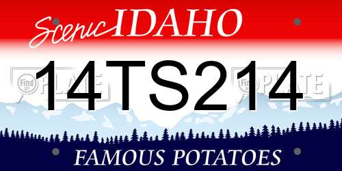 14TS214 Idaho License Plate