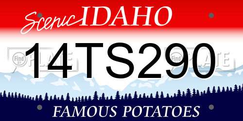 14TS290 Idaho License Plate