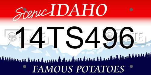14TS496 Idaho License Plate