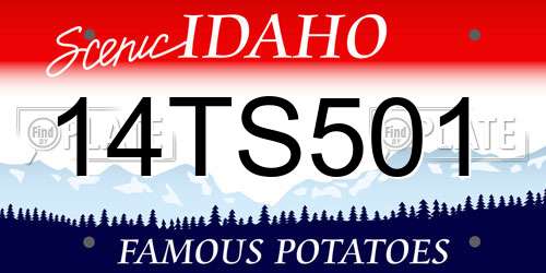 14TS501 Idaho License Plate