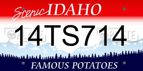 14TS714 Idaho License Plate