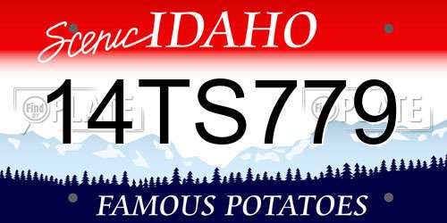 14TS779 Idaho License Plate