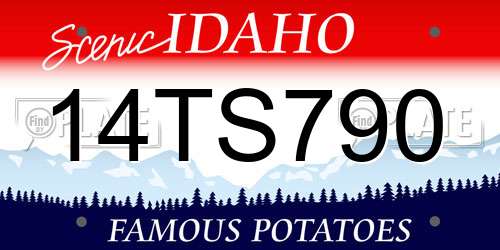 14TS790 Idaho License Plate