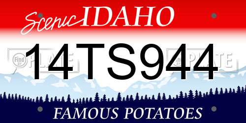 14TS944 Idaho License Plate