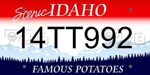14TT992 Idaho License Plate