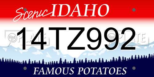 14TZ992 Idaho License Plate