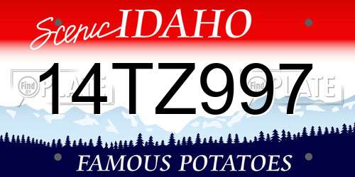 14TZ997 Idaho License Plate