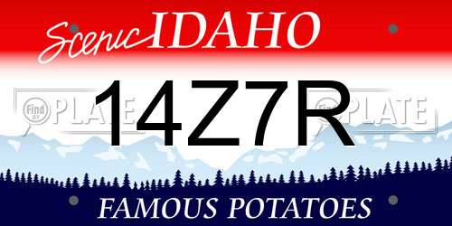 14Z7R Idaho License Plate